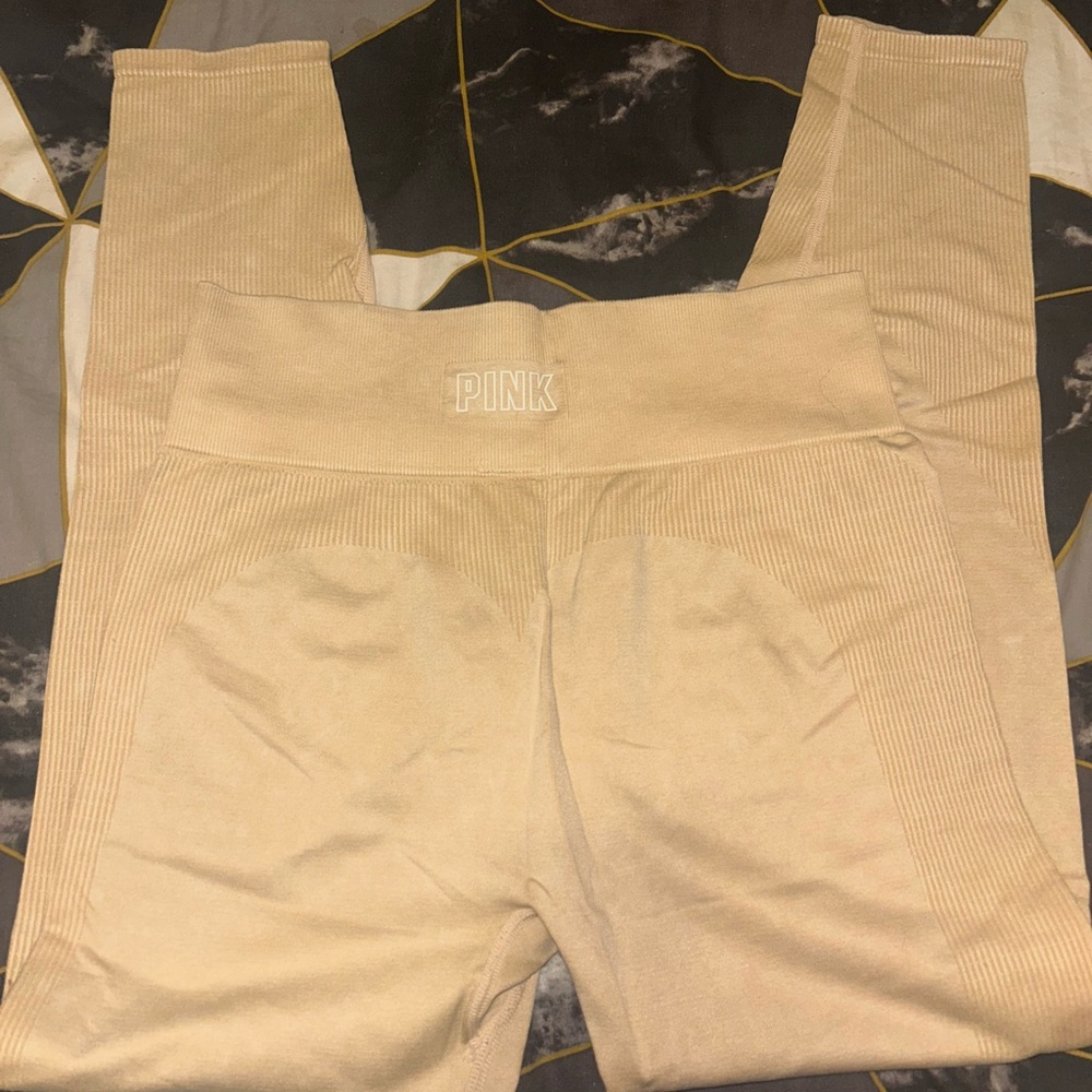 PINK Victoria's Secret Tan Seamless Leggings